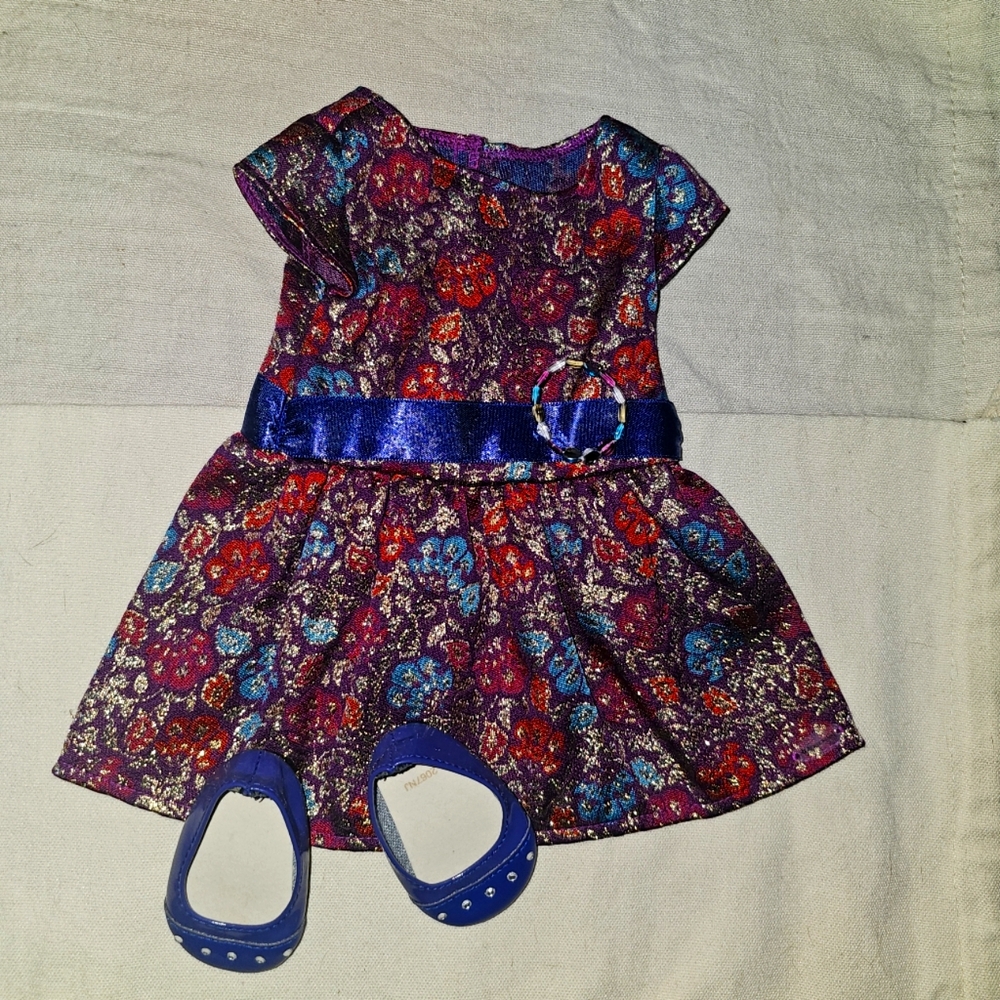 AG TM Fancy Holiday Dress American Girl Truly Me 004 Shoes And Bracelet Included